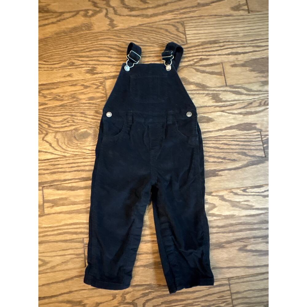 Carters‎ 24mos Black Corduroy Overalls Jumper Romper EUC 100% Cotton Fall Winter